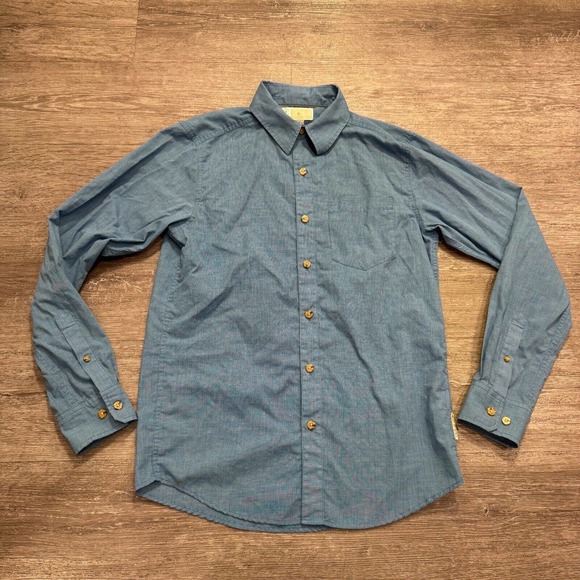 Exofficio Shirt Mens Small‎ Blue Insect Repellent Long Sleeve Button Up Outdoor - Picture 1 of 9